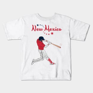 New Mexico USA Baseball Kids T-Shirt